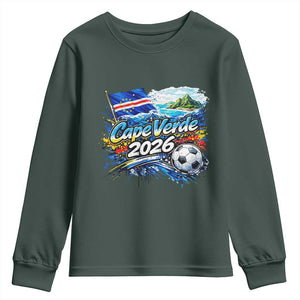 Cape Verde Soccer 2026 Island Flag Youth Sweatshirt Cabo Verde Football Team Fans Tropical Pride Gift