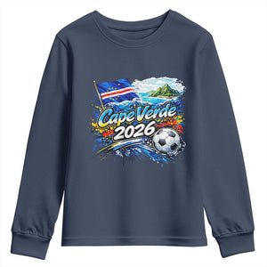 Cape Verde Soccer 2026 Island Flag Youth Sweatshirt Cabo Verde Football Team Fans Tropical Pride Gift