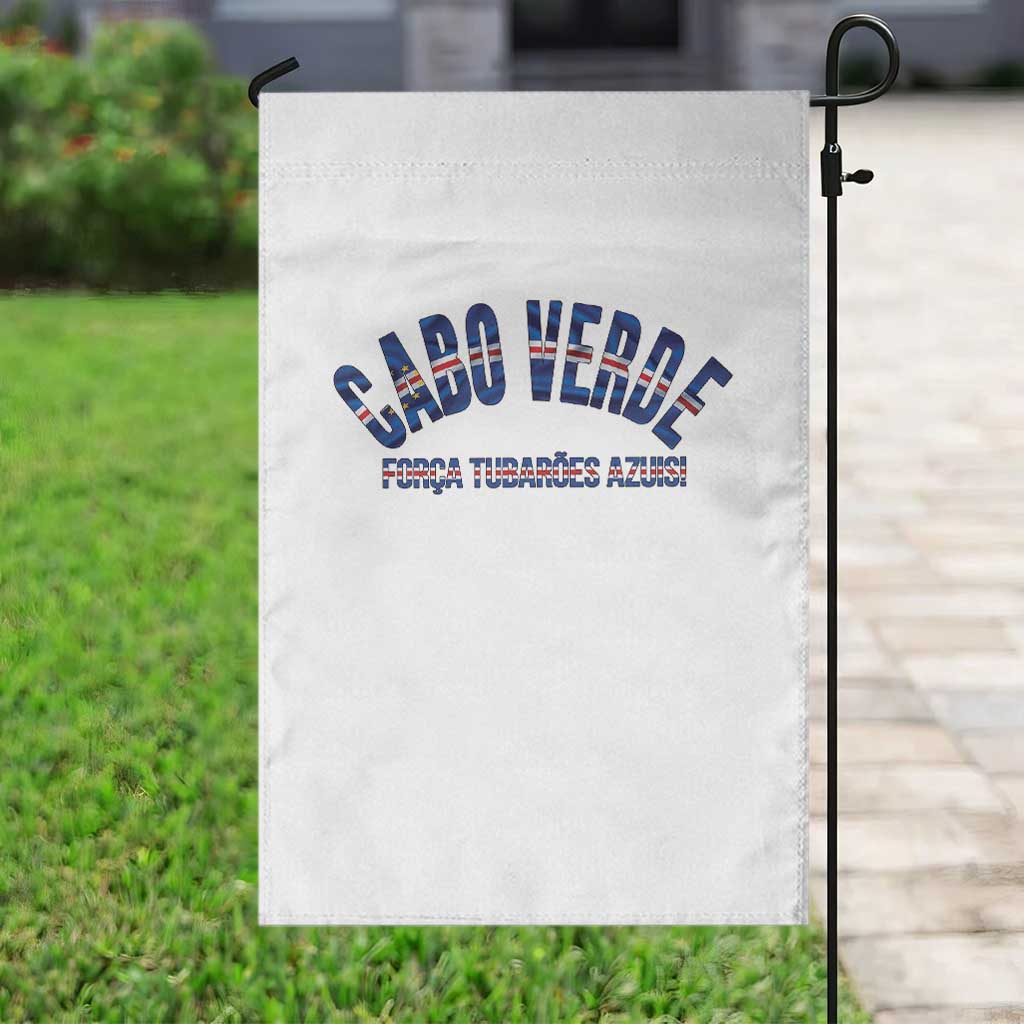 Forca Tubaroes Azuis Cabo Verde National Pride Garden Flag Cape Verde Football Fans Blue Sharks Heritage TS02 Print Your Wear