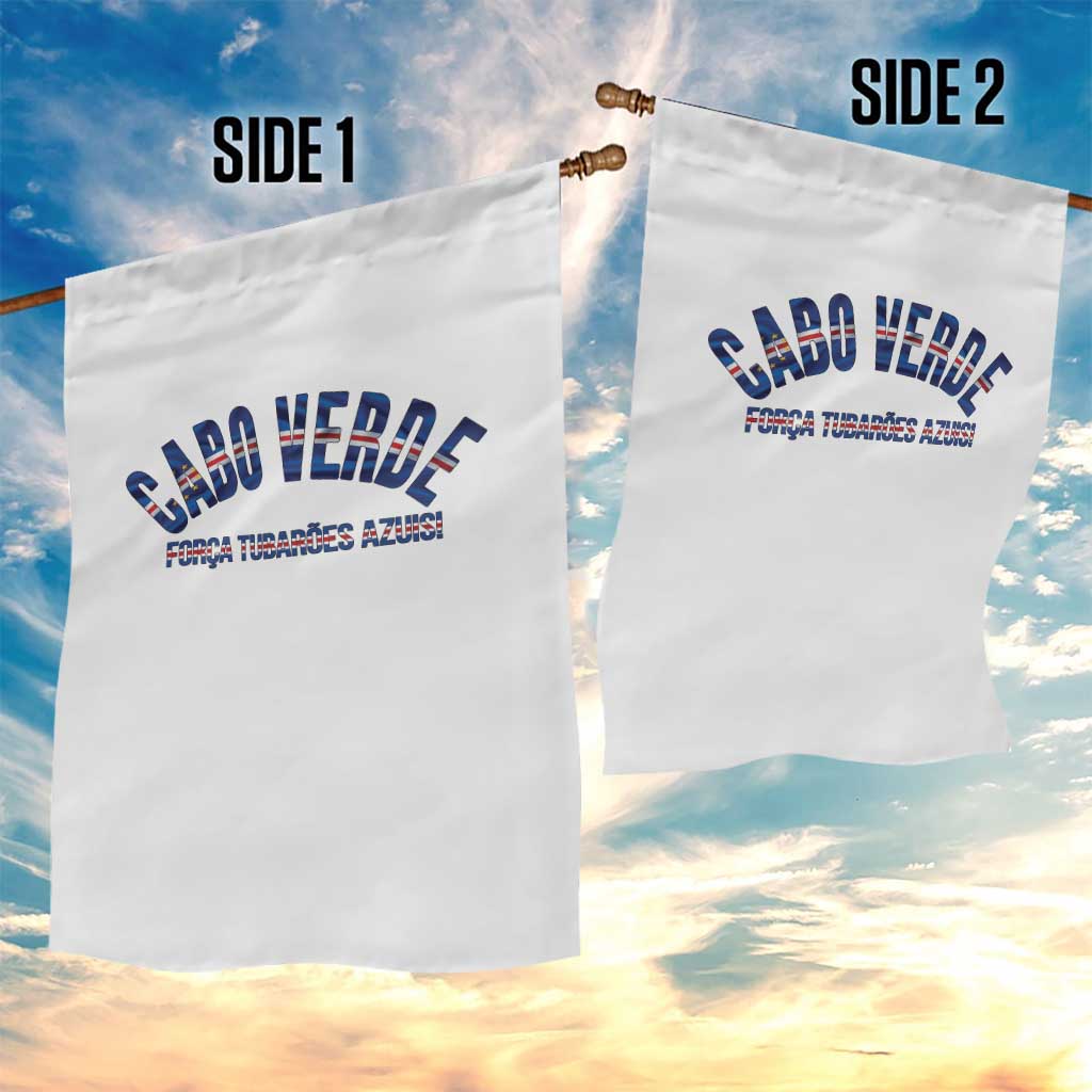 Forca Tubaroes Azuis Cabo Verde National Pride Garden Flag Cape Verde Football Fans Blue Sharks Heritage TS02 Print Your Wear