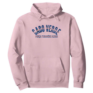 Forca Tubaroes Azuis Cabo Verde National Pride Hoodie Cape Verde Football Fans Blue Sharks Heritage