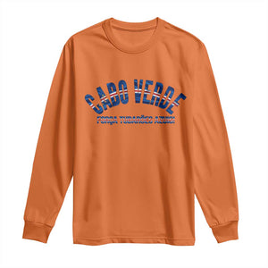Forca Tubaroes Azuis Cabo Verde National Pride Long Sleeve Shirt Cape Verde Football Fans Blue Sharks Heritage