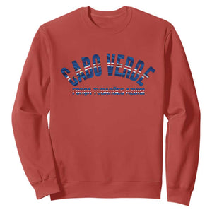 Forca Tubaroes Azuis Cabo Verde National Pride Sweatshirt Cape Verde Football Fans Blue Sharks Heritage