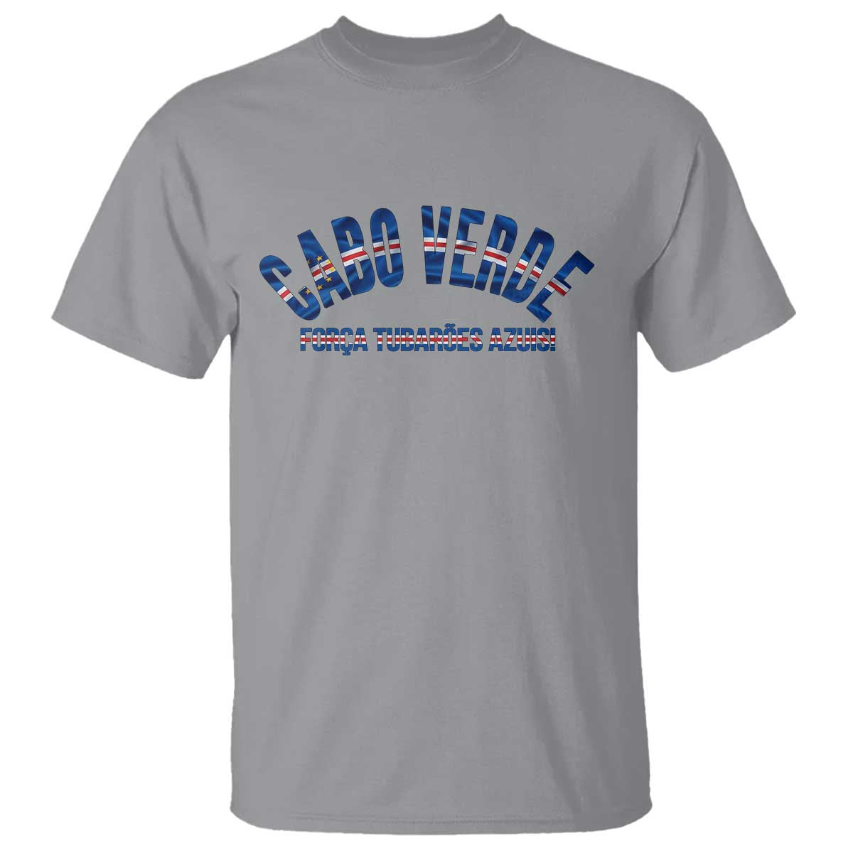 Forca Tubaroes Azuis Cabo Verde National Pride T Shirt Cape Verde Football Fans Blue Sharks Heritage