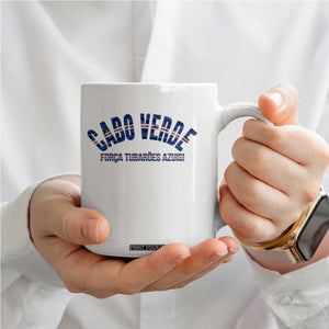 Forca Tubaroes Azuis Cabo Verde National Pride Coffee Mug Cape Verde Football Fans Blue Sharks Heritage TS02 Print Your Wear