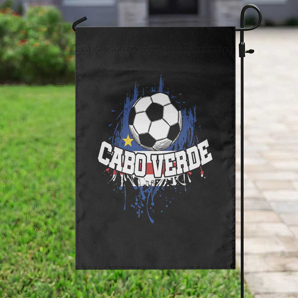 Cabo Verde Flag Football Graphic Garden Flag Cape Verde Soccer Fans Artistic Pride TS02 Print Your Wear