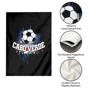 Cabo Verde Flag Football Graphic Garden Flag Cape Verde Soccer Fans Artistic Pride TS02 Print Your Wear