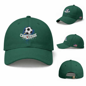 Cabo Verde Flag Football Graphic Baseball Cap Cape Verde Soccer Fans Artistic Pride