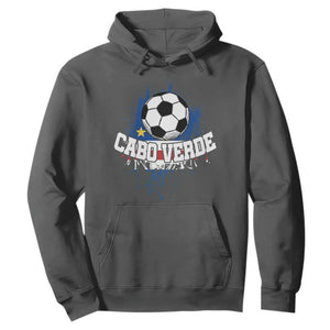 Cabo Verde Flag Football Graphic Hoodie Cape Verde Soccer Fans Artistic Pride