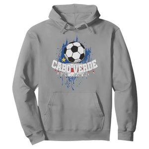Cabo Verde Flag Football Graphic Hoodie Cape Verde Soccer Fans Artistic Pride