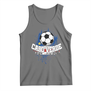 Cabo Verde Flag Football Graphic Tank Top Cape Verde Soccer Fans Artistic Pride