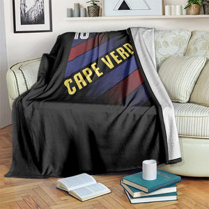 Cape Verde Soccer Jersey Style National Pride Throw Blanket Cabo Verde Football Fans Number 10 Athletic