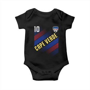 Cape Verde Soccer Jersey Style National Pride Baby Onesie Cabo Verde Football Fans Number 10 Athletic
