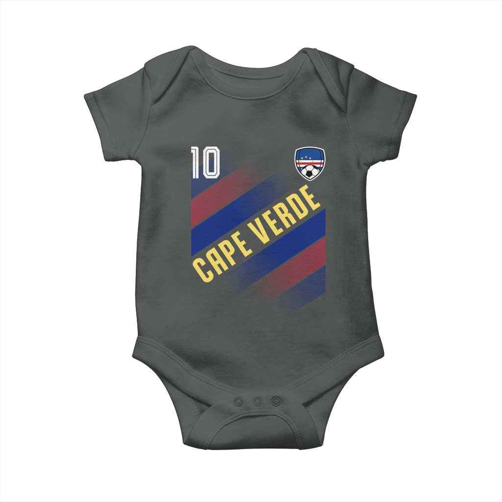 Cape Verde Soccer Jersey Style National Pride Baby Onesie Cabo Verde Football Fans Number 10 Athletic