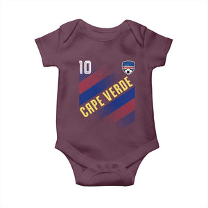 Cape Verde Soccer Jersey Style National Pride Baby Onesie Cabo Verde Football Fans Number 10 Athletic