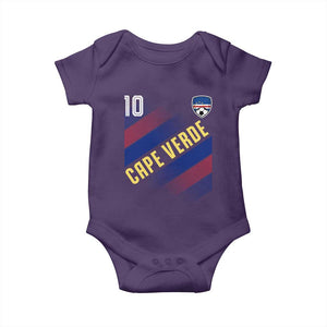 Cape Verde Soccer Jersey Style National Pride Baby Onesie Cabo Verde Football Fans Number 10 Athletic