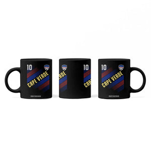 Cape Verde Soccer Jersey Style National Pride Coffee Mug Cabo Verde Football Fans Number 10 Athletic