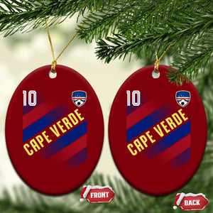 Cape Verde Soccer Jersey Style National Pride Ceramic Ornament Cabo Verde Football Fans Number 10 Athletic