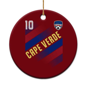 Cape Verde Soccer Jersey Style National Pride Ceramic Ornament Cabo Verde Football Fans Number 10 Athletic