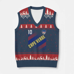 Cape Verde Soccer Jersey Style National Pride V-Neck Knit Sweater Vest Cabo Verde Football Fans Number 10 Athletic