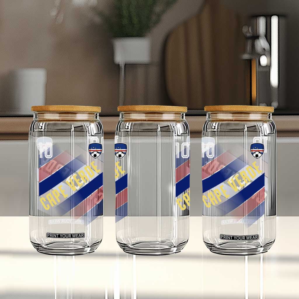 Cape Verde Soccer Jersey Style National Pride Glass Can Cabo Verde Football Fans Number 10 Athletic