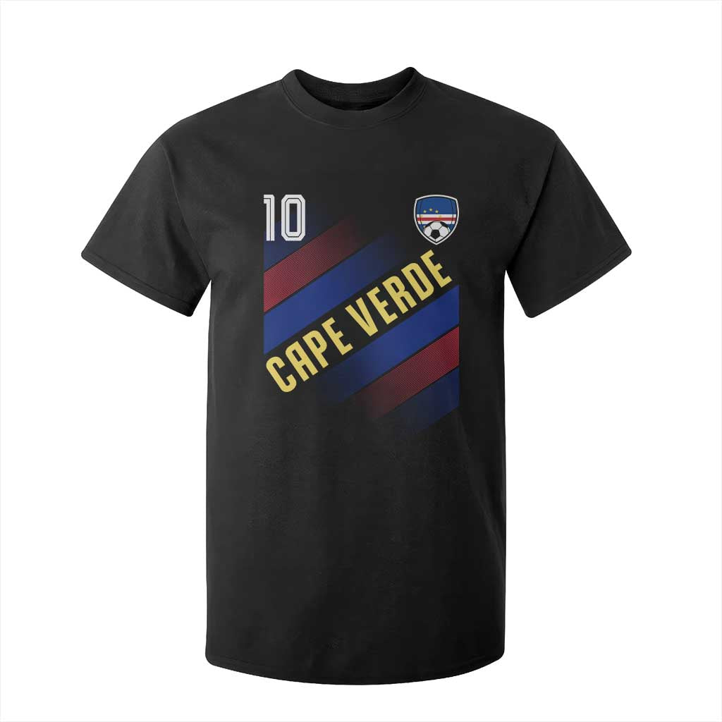 Cape Verde Soccer Jersey Style National Pride T Shirt For Kid Cabo Verde Football Fans Number 10 Athletic TS02 Black Print Your Wear