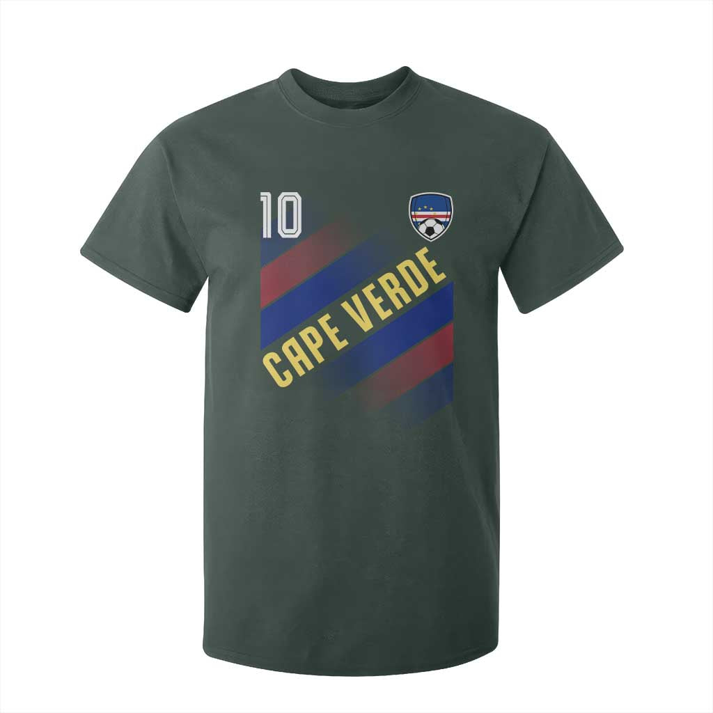 Cape Verde Soccer Jersey Style National Pride T Shirt For Kid Cabo Verde Football Fans Number 10 Athletic