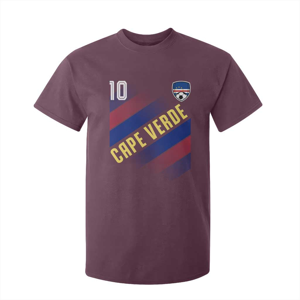 Cape Verde Soccer Jersey Style National Pride T Shirt For Kid Cabo Verde Football Fans Number 10 Athletic