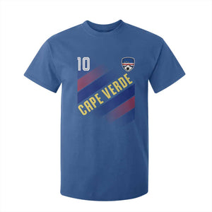 Cape Verde Soccer Jersey Style National Pride T Shirt For Kid Cabo Verde Football Fans Number 10 Athletic
