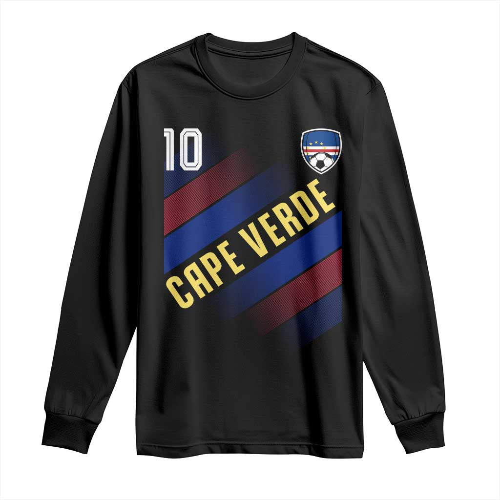 Cape Verde Soccer Jersey Style National Pride Long Sleeve Shirt Cabo Verde Football Fans Number 10 Athletic