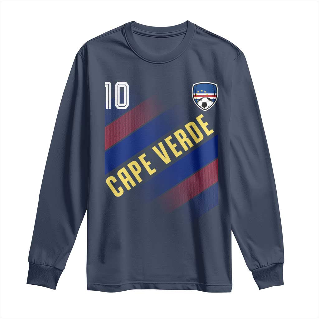 Cape Verde Soccer Jersey Style National Pride Long Sleeve Shirt Cabo Verde Football Fans Number 10 Athletic