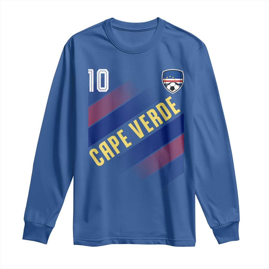 Cape Verde Soccer Jersey Style National Pride Long Sleeve Shirt Cabo Verde Football Fans Number 10 Athletic