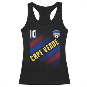 Cape Verde Soccer Jersey Style National Pride Racerback Tank Top Cabo Verde Football Fans Number 10 Athletic