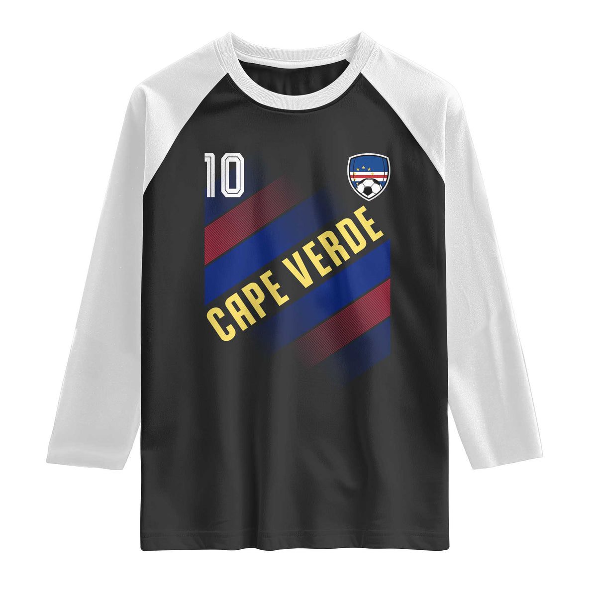 Cape Verde Soccer Jersey Style National Pride Raglan Shirt Cabo Verde Football Fans Number 10 Athletic