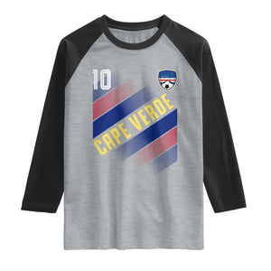 Cape Verde Soccer Jersey Style National Pride Raglan Shirt Cabo Verde Football Fans Number 10 Athletic