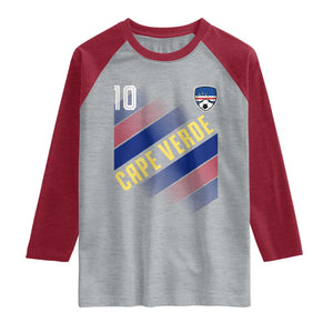 Cape Verde Soccer Jersey Style National Pride Raglan Shirt Cabo Verde Football Fans Number 10 Athletic