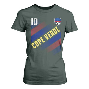 Cape Verde Soccer Jersey Style National Pride T Shirt For Women Cabo Verde Football Fans Number 10 Athletic