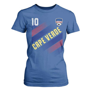 Cape Verde Soccer Jersey Style National Pride T Shirt For Women Cabo Verde Football Fans Number 10 Athletic