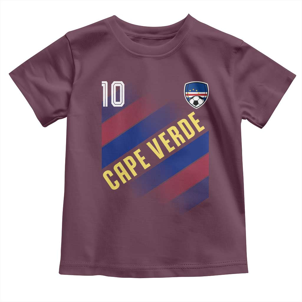 Cape Verde Soccer Jersey Style National Pride Toddler T Shirt Cabo Verde Football Fans Number 10 Athletic