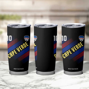 Cape Verde Soccer Jersey Style National Pride Tumbler Cup Cabo Verde Football Fans Number 10 Athletic