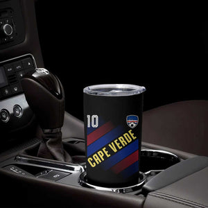 Cape Verde Soccer Jersey Style National Pride Tumbler Cup Cabo Verde Football Fans Number 10 Athletic