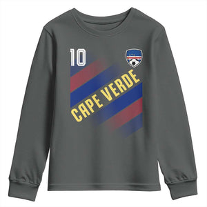 Cape Verde Soccer Jersey Style National Pride Youth Sweatshirt Cabo Verde Football Fans Number 10 Athletic