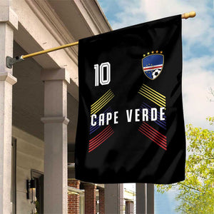 Cabo Verde Football Crest Pride Jersey Style Garden Flag Cape Verde Soccer Fan Number 10 Athletic