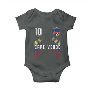 Cabo Verde Football Crest Pride Jersey Style Baby Onesie Cape Verde Soccer Fan Number 10 Athletic