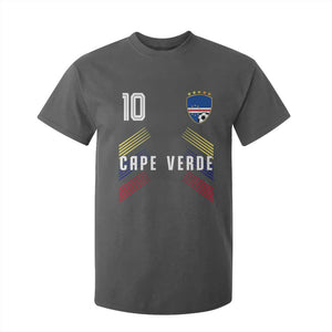 Cabo Verde Football Crest Pride Jersey Style T Shirt For Kid Cape Verde Soccer Fan Number 10 Athletic