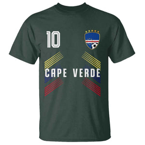 Cabo Verde Football Crest Pride Jersey Style T Shirt Cape Verde Soccer Fan Number 10 Athletic