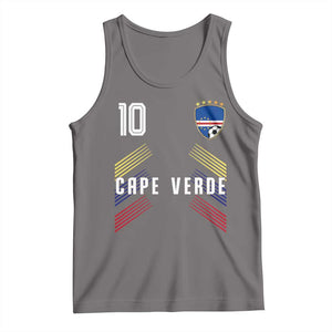 Cabo Verde Football Crest Pride Jersey Style Tank Top Cape Verde Soccer Fan Number 10 Athletic