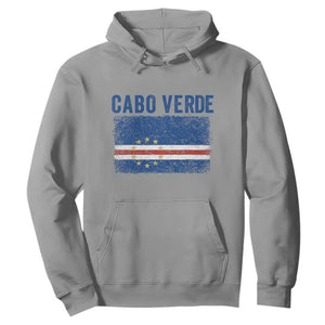 Cabo Verde Distressed Flag National Pride Hoodie Cape Verde Heritage Pride Retro Grunge Graphic