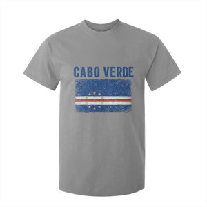 Cabo Verde Distressed Flag National Pride T Shirt For Kid Cape Verde Heritage Pride Retro Grunge Graphic