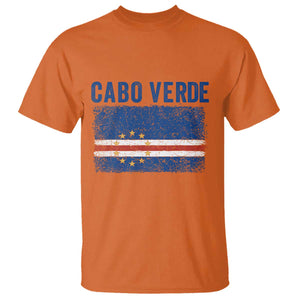 Cabo Verde Distressed Flag National Pride T Shirt Cape Verde Heritage Pride Retro Grunge Graphic